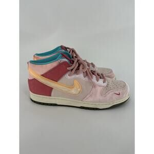 Nike Dunk Mid Social Status Mens 11 Free Lunch Pink DJ1173-600 Nubuck Leather